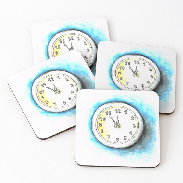Item preview, watercolor clock designed and sold by janianna.