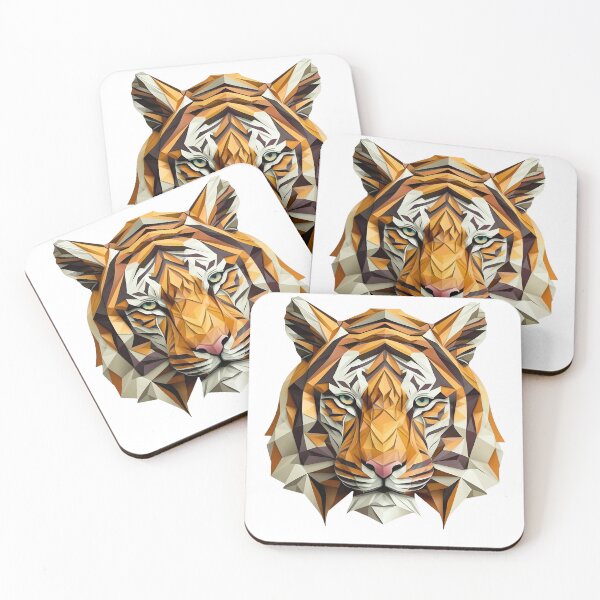 Item preview, Tiger Rainbow A Vibrant and Eye catching Origami Art Piece designed and sold by AstraNovaStudio.