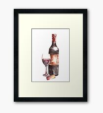 Bottle & glass Framed Print