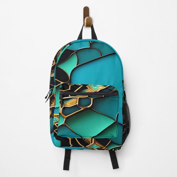 Item preview, Turquoise and Gold Floral Inlay designed and sold by calibrit.