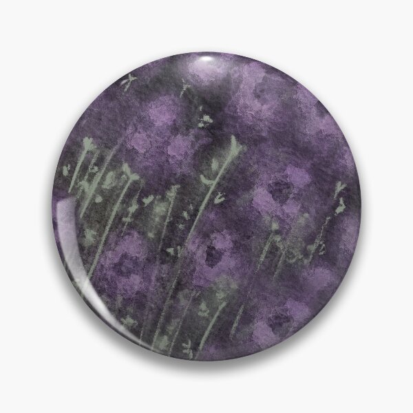 Item preview, Dirty purple flowers with leaves on black background designed and sold by IrinaIkar.