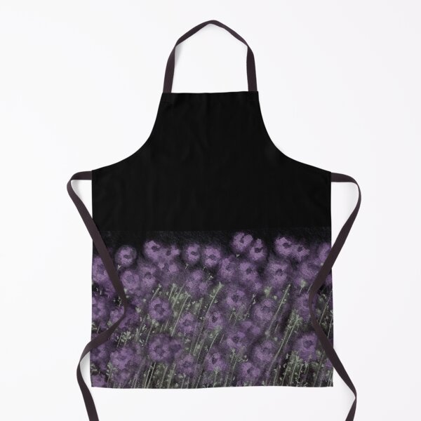 Item preview, Dirty purple flowers with leaves on black background designed and sold by IrinaIkar.