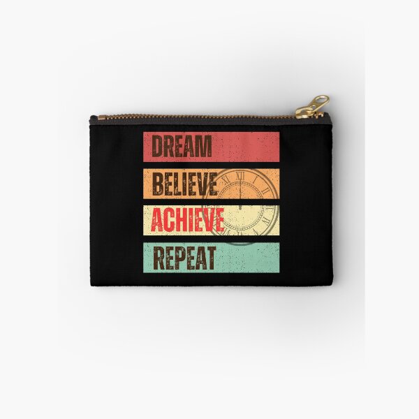 Item preview, Dream Believe Achieve Repeat Retro designed and sold by ZingAndPep.