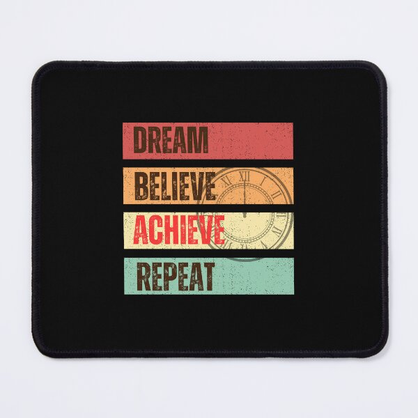 Item preview, Dream Believe Achieve Repeat Retro designed and sold by ZingAndPep.
