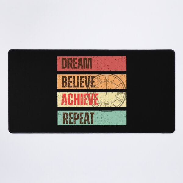 Item preview, Dream Believe Achieve Repeat Retro designed and sold by ZingAndPep.