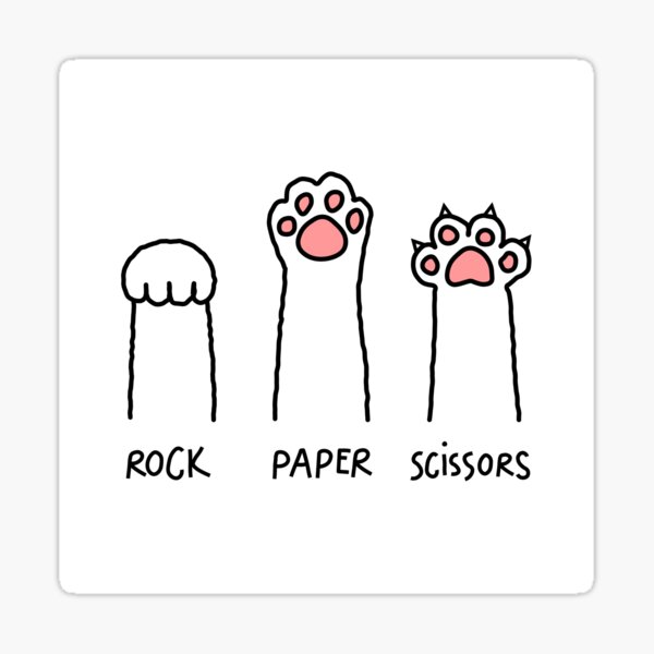 Classic Standoff • Funny Rock Paper Scissors Meme' Sticker