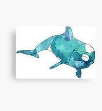Cheeky Swift Turquoise Dolphin Canvas Print