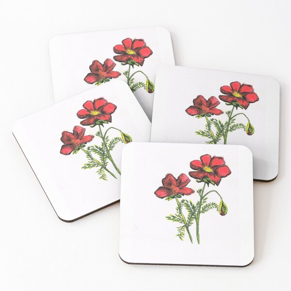 Item preview, watercolor flower red designed and sold by janianna.