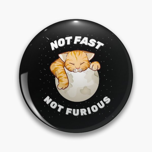 Item preview, Not Fast, Not Furious (Cute cat sleeping on the moon) designed and sold by ZingAndPep.