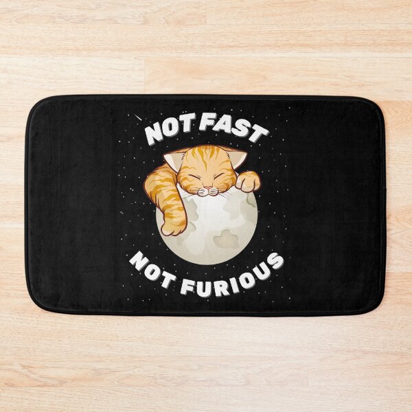 Item preview, Not Fast, Not Furious (Cute cat sleeping on the moon) designed and sold by ZingAndPep.