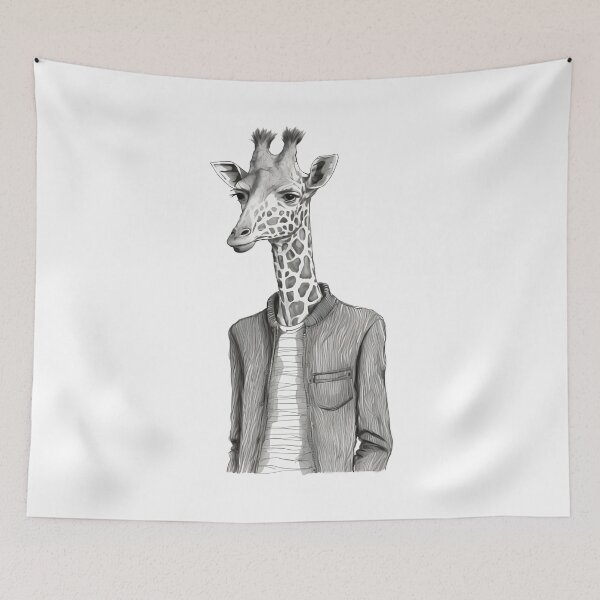 Aperçu de l'œuvre Chemise Smart Giraffe wear Giraffe Human Style créée et vendue par MaxEXP.