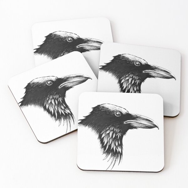 Item preview, Raven head. Ink black and white drawing designed and sold by AlexBlackSea.