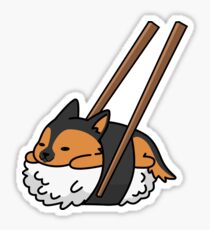 Funny Sushi German Shepherd Sticker