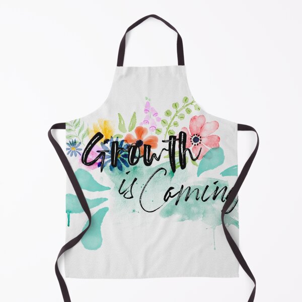 Item preview, Growth is Coming Lettering with Watercolor Flowers designed and sold by Valerie Englehart.
