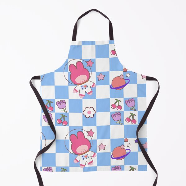 Item preview, Seamless pattern of cute bunny. rabbit vector. Kawaii. Rabbit are happy on chess floor, flower, stars, sherry, astronaut, designed and sold by UnloveToy10.