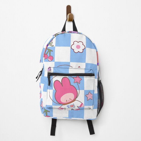 Item preview, Seamless pattern of cute bunny. rabbit vector. Kawaii. Rabbit are happy on chess floor, flower, stars, sherry, astronaut, designed and sold by UnloveToy10.