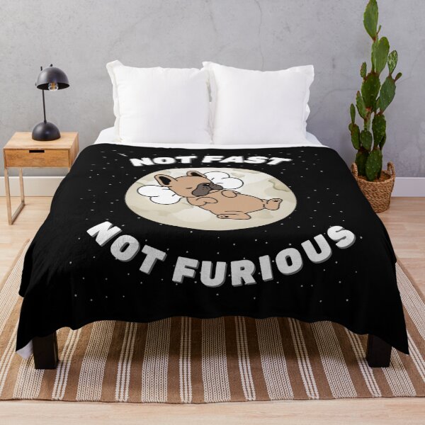 Item preview, Not Fast, Not Furious (Bulldog Sleeping on the Moon) designed and sold by ZingAndPep.