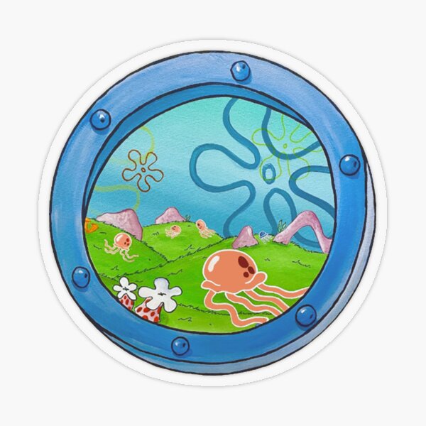 Spongebob Window Transparent Sticker