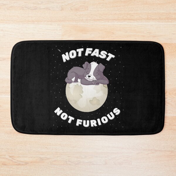 Item preview, Not Fast, Not Furious (Cartoon Puppy Napping on the Moon) designed and sold by ZingAndPep.