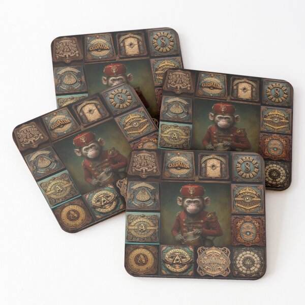 Item preview, Organ Grinder Monkey and Mystic symbols designed and sold by ebrawne.