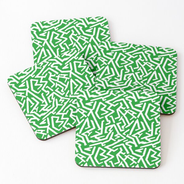Item preview, Repeat Pattern | Green And White Irregular Maze designed and sold by TMBTM.