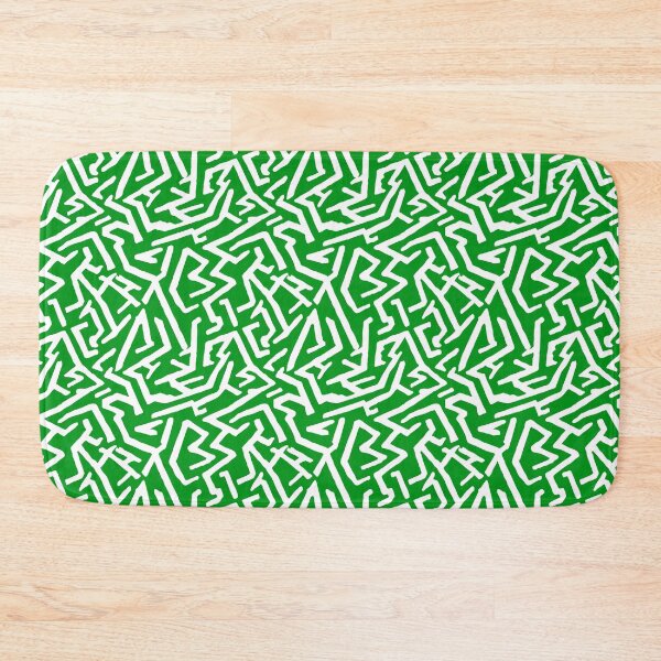 Item preview, Repeat Pattern | Green And White Irregular Maze designed and sold by TMBTM.