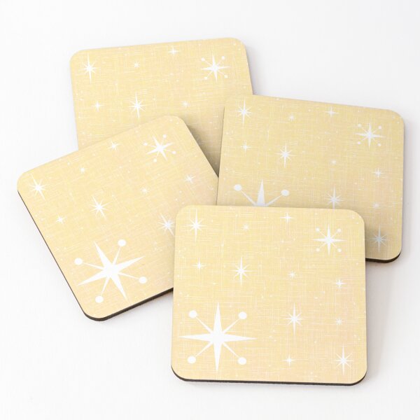 Item preview, Retro Starbursts in Golden Tea designed and sold by StarLiteRetro.