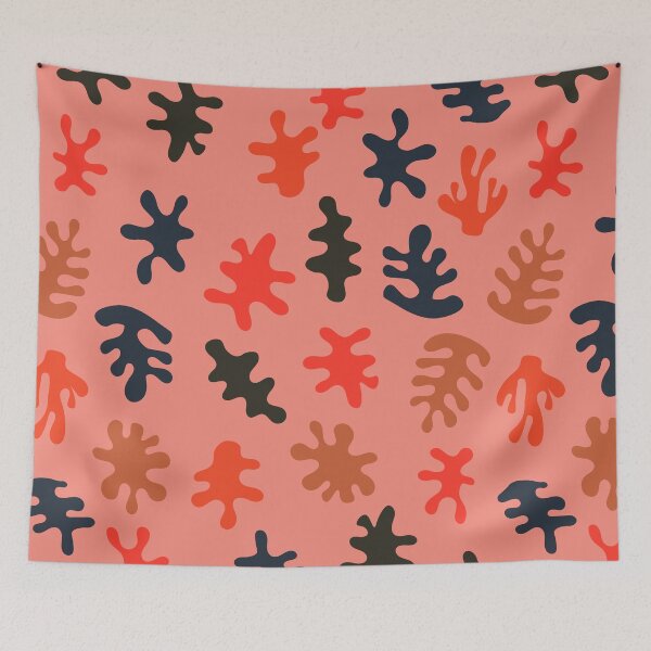 Item preview, Pink Abstract Botanical Pattern designed and sold by technicolorable_art.