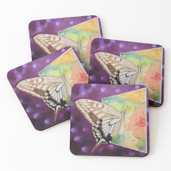 Item preview, Acrylic butterfly and lily painting designed and sold by AtelierSophie.