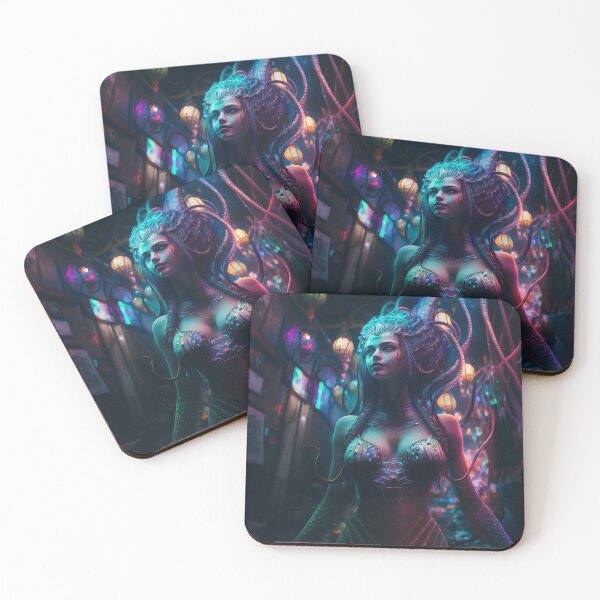 Item preview, Cyber Neon Mermaid designed and sold by Solace Sparkles.