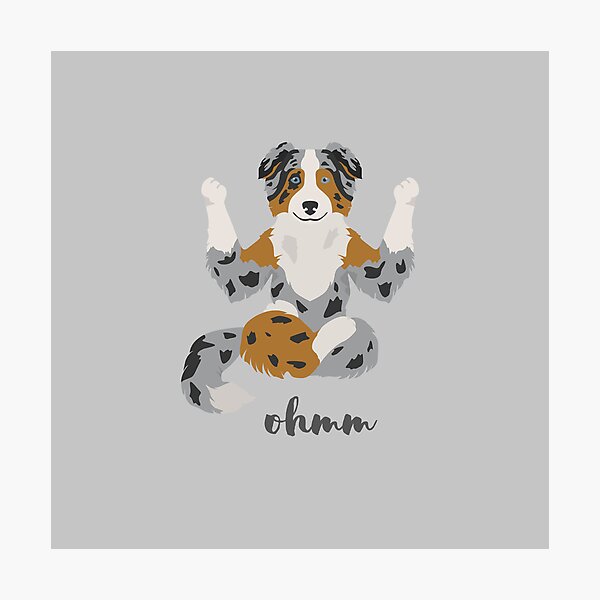 Item preview, Australian Shepherd doing meditation designed and sold by mooneko.