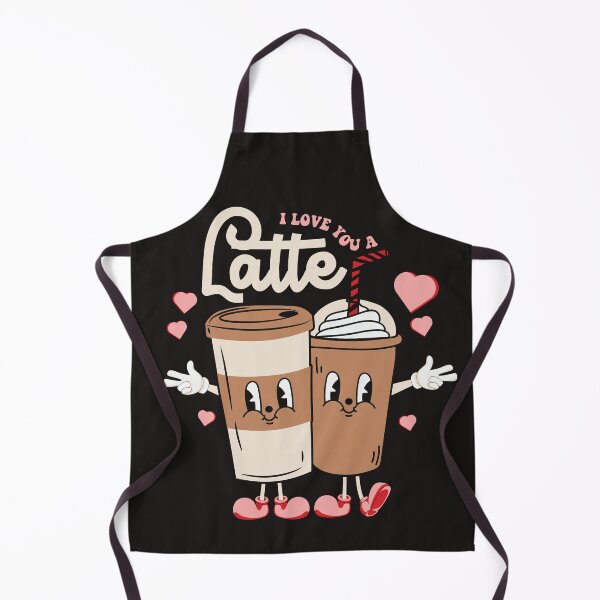 Item preview, I love you a latte - I love you a lot funny cute coffee illustration designed and sold by PixelPizzazz.