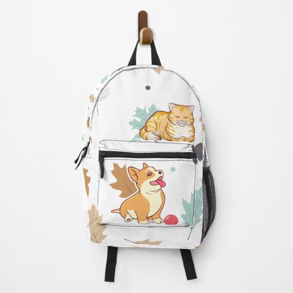 Item preview, Playful Puppy Corgi and Cute Sleepy Cat designed and sold by Usagi-Kun.