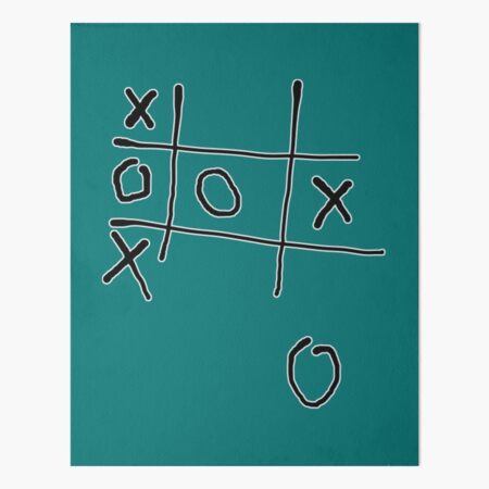 Tic Tac Toe Strategy Art Board Print for Sale by riakeva2