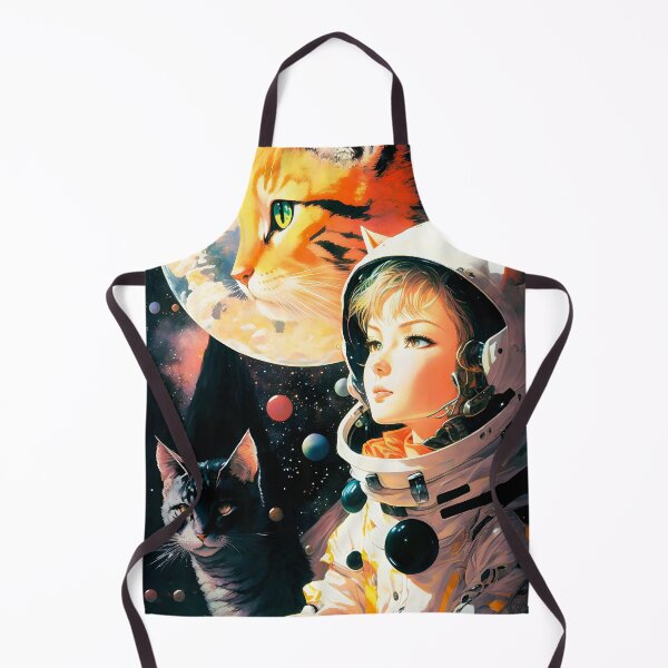 Item preview, Girl and Сat in Space Fantastic Retro 80s designed and sold by AIWanderer.