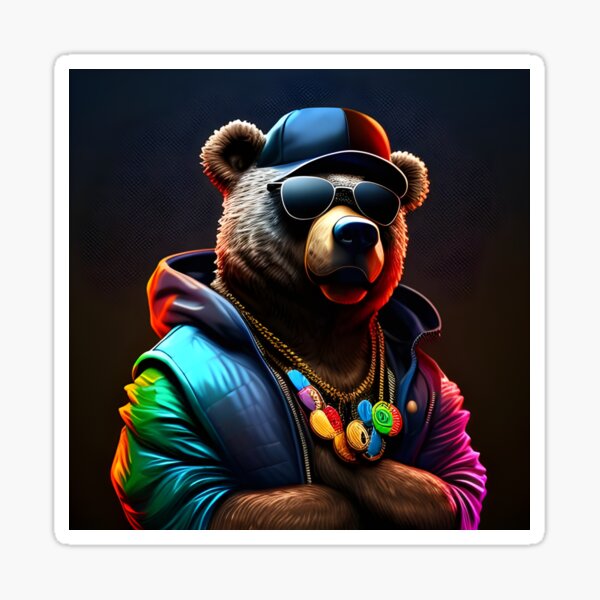 Boogie Bear Sticker for Sale by OfficialCoolCat