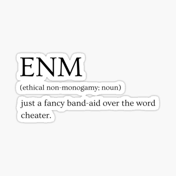 ENM Ethical Non Monogamy Funny Definition Sticker