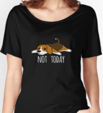 Camiseta ancha para mujer Divertido no hoy Beagle