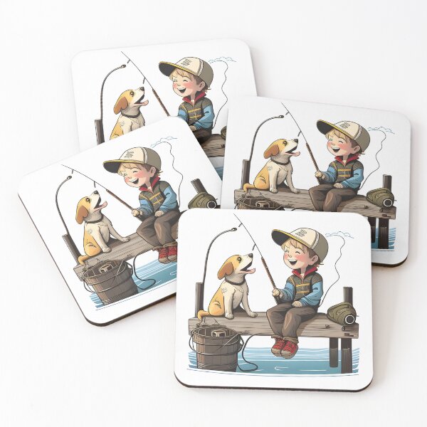 Item preview, fishing with a friend dog designed and sold by DEMONIZATOR.