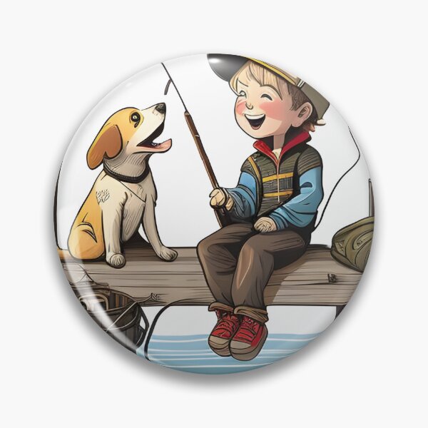 Item preview, fishing with a friend dog designed and sold by DEMONIZATOR.