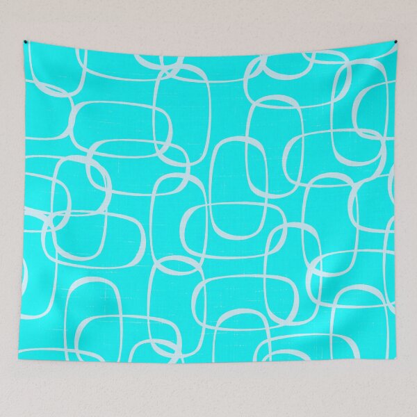 Item preview, Mid Century Modern Abstract Blue designed and sold by StarLiteRetro.