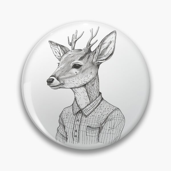 Aperçu de l'œuvre Chemise Smart Deer Wear Young Deer Human Style créée et vendue par MaxEXP.
