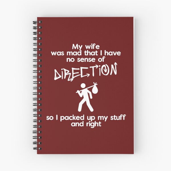 Item preview, No sense of direction, packed up and right (wife, white) designed and sold by SolidEarthArt.