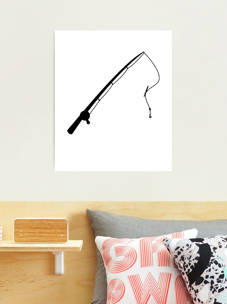 Simple Fishing Pole Silhouette  Photographic Print for Sale by  UptownMatt91