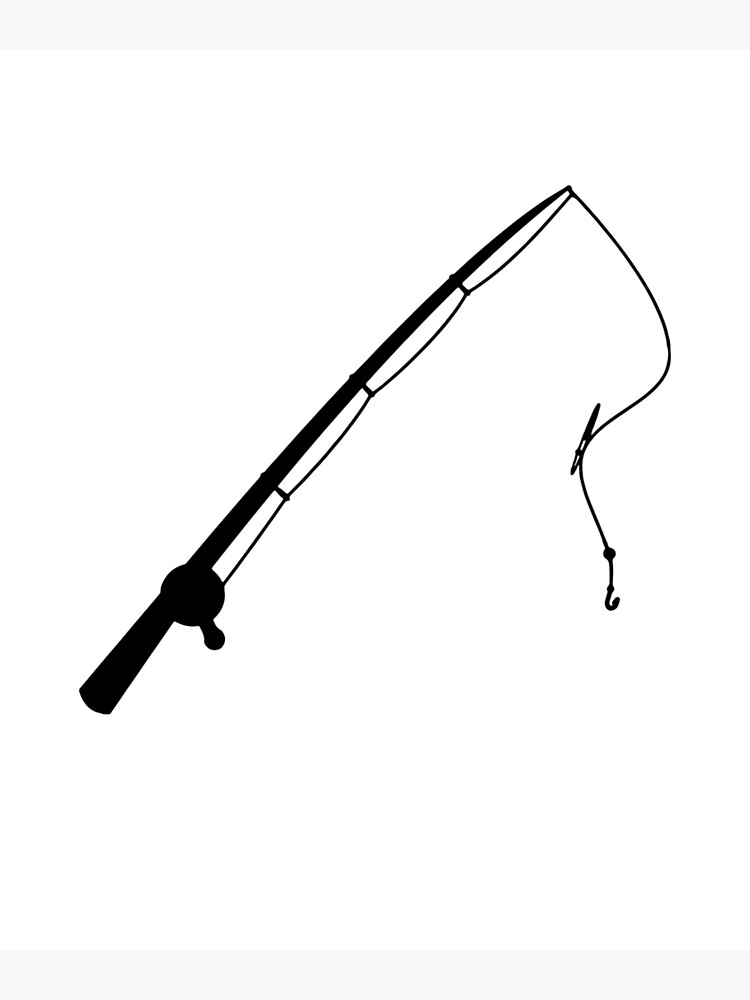 Download "Simple Fishing Pole Silhouette " Poster by UptownMatt91 | Redbubble