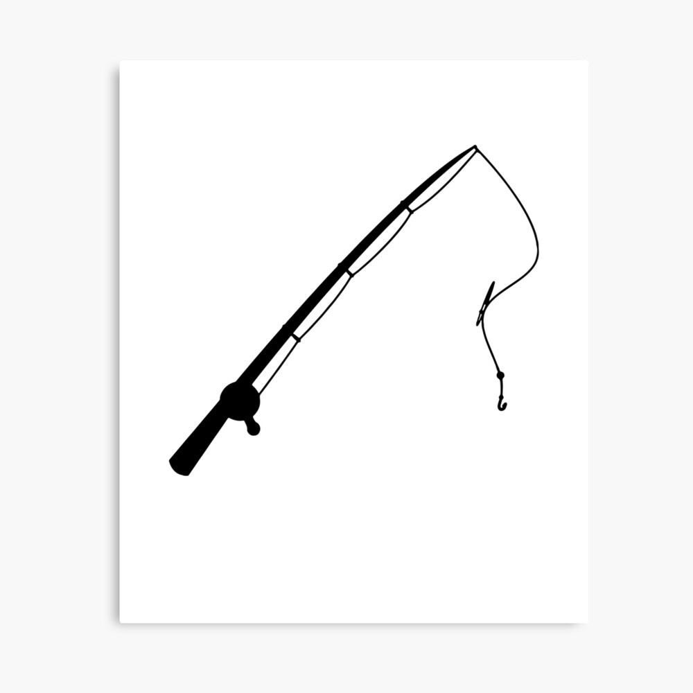 Simple Fishing Pole Silhouette  Art Board Print for Sale by UptownMatt91