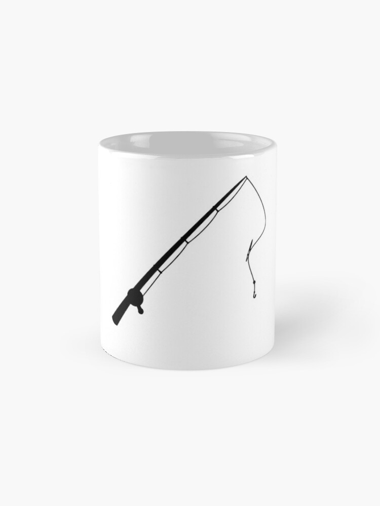 Simple Fishing Pole Silhouette  Coffee Mug for Sale by