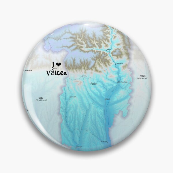 Item preview, Vâlcea County Map, România designed and sold by maptheclouds.