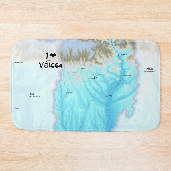 Item preview, Vâlcea County Map, România designed and sold by maptheclouds.