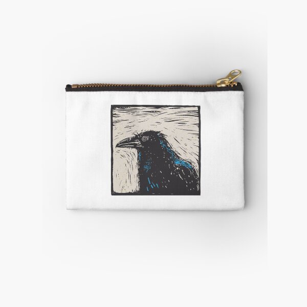 Item preview, Black raven. Crow. Linocut art designed and sold by kazimido.